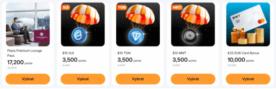 Trh, na kterém si za získané body z placení nakoupit