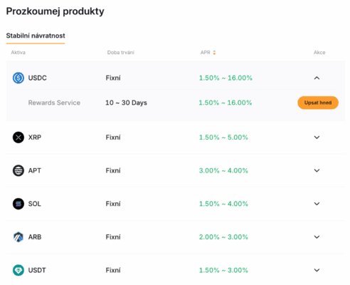 Nabídka vložení kryptoměn do poolu na Bybit