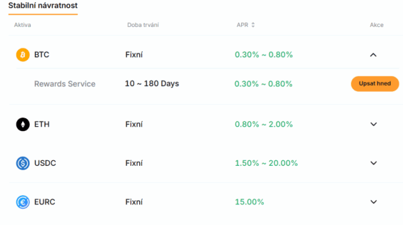 Nabídka vložení kryptoměn do poolu na Bybit