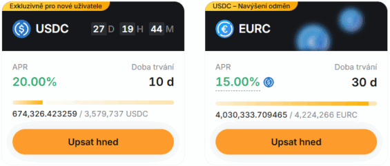Časově omezené nabídky v rámci Earn