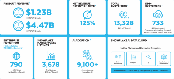 Společnost Snowflake v číslech