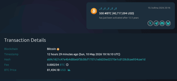 Podrobnosti o včerejší BTC transakci neznámé velryby.