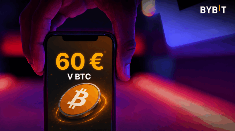 Získejte od Bybit EU až 60 EUR v Bitcoinu. Stačí splnit několik jednoduchých kroků