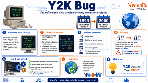 jak vznikla chyba Y2k na přechodu let 1999 a 2000. 