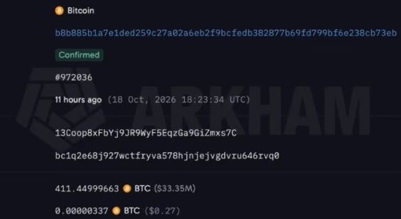 Přesun starých mincí BTC na novou adresu