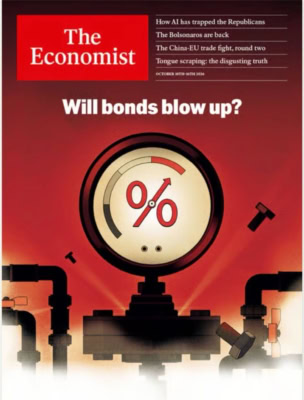 Obálka časopisu The Economist s narážkou na dluhopisový trh